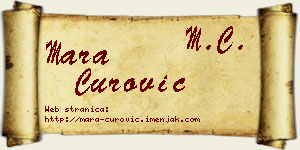Mara Čurović vizit kartica